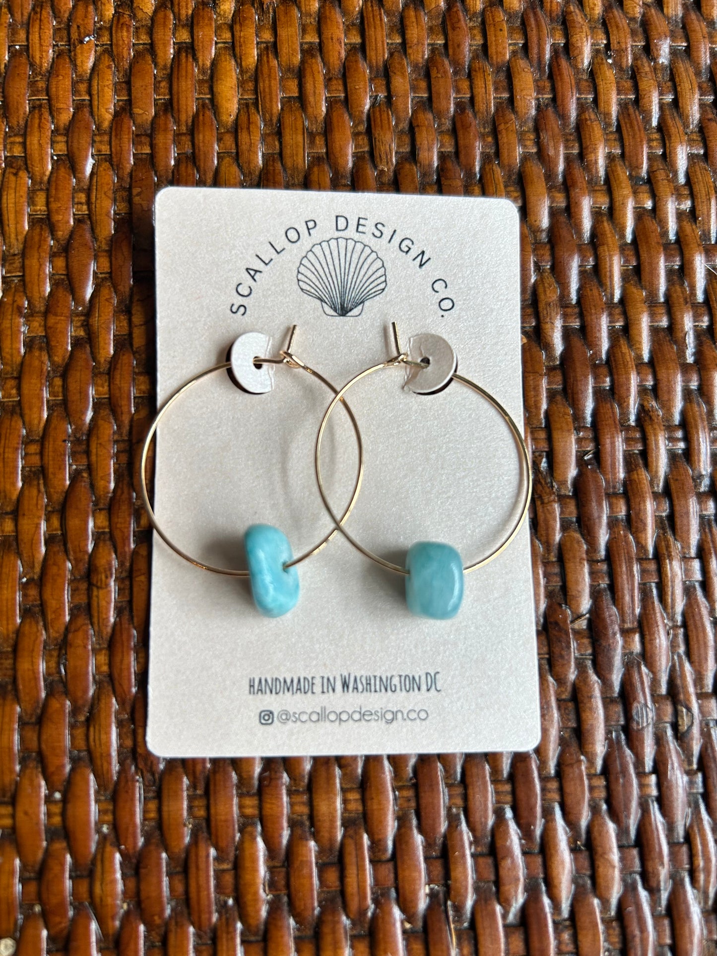 Aqua - Upcycled Hoops