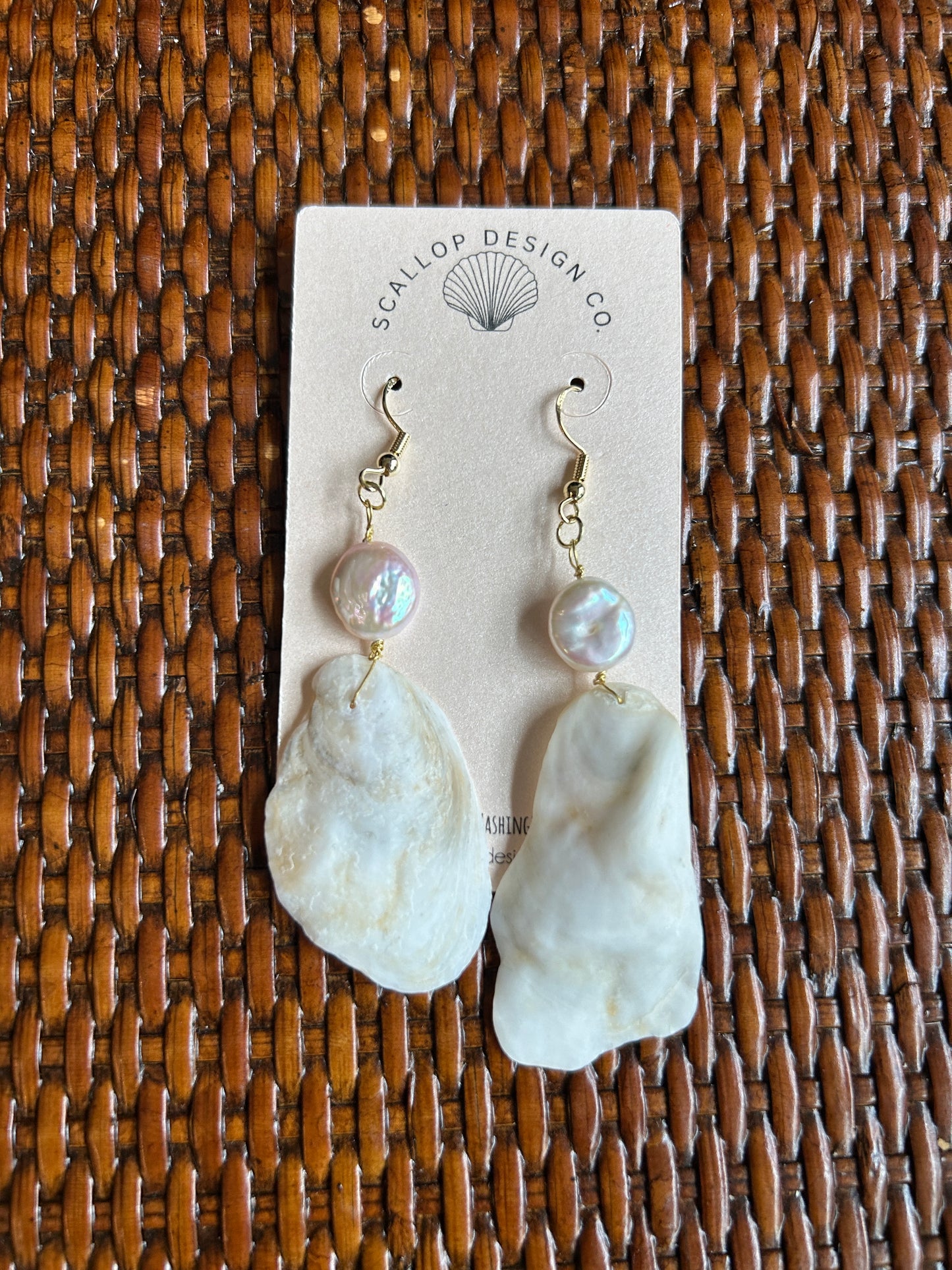 Oyster + Pearl Upcycled Earrings