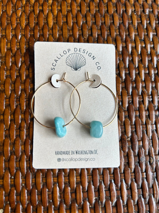 Aqua - Upcycled Hoops