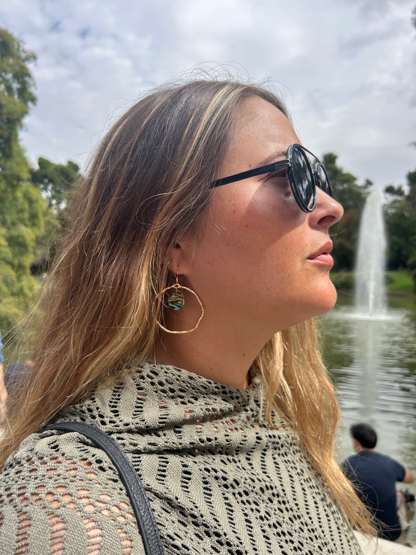 Abalone Hoop Earrings - Moana - Pāua collection