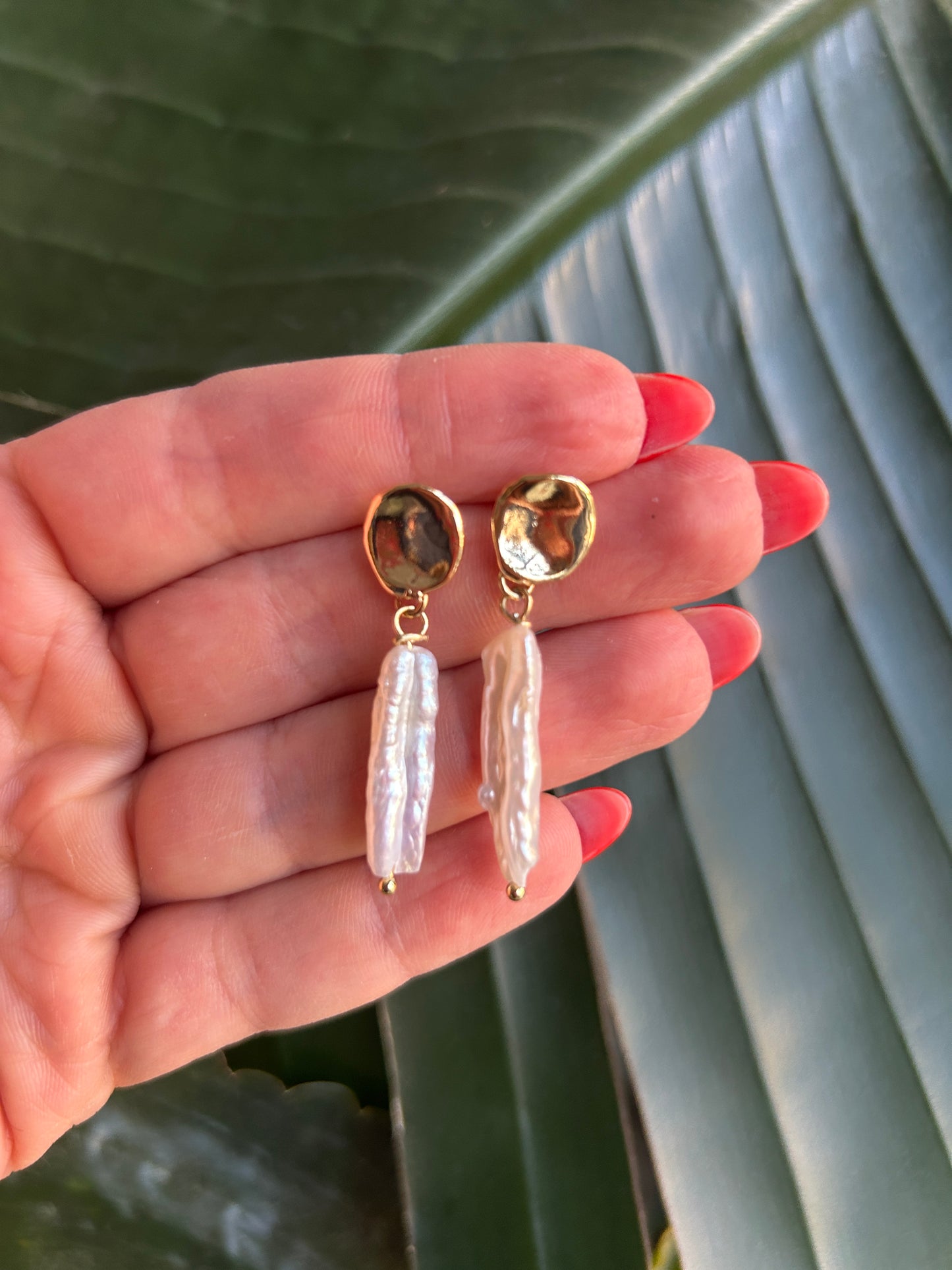 Wedding pearls - Biwa studs