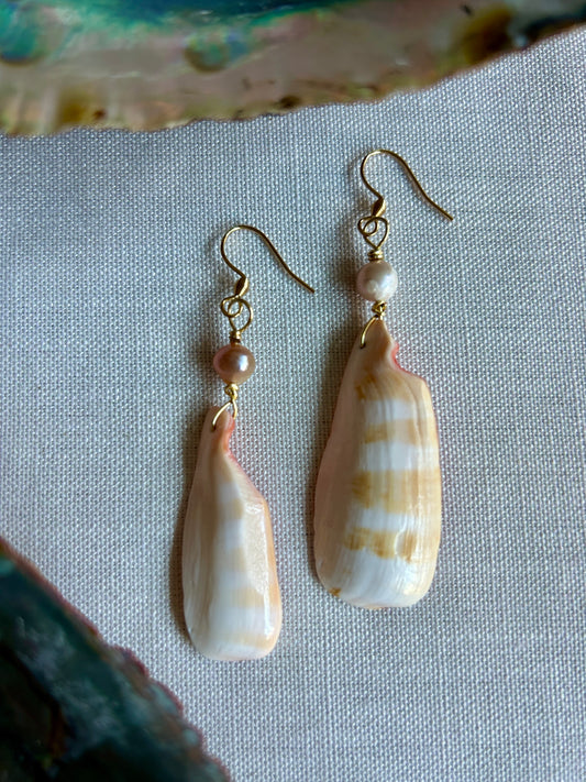 Snail Shell - Upcycled Earrings