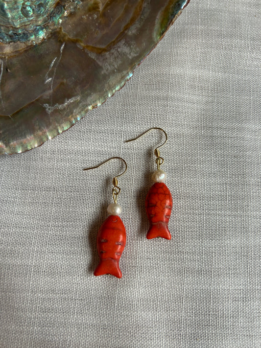 Colorful Fish - Upcycled Earrings