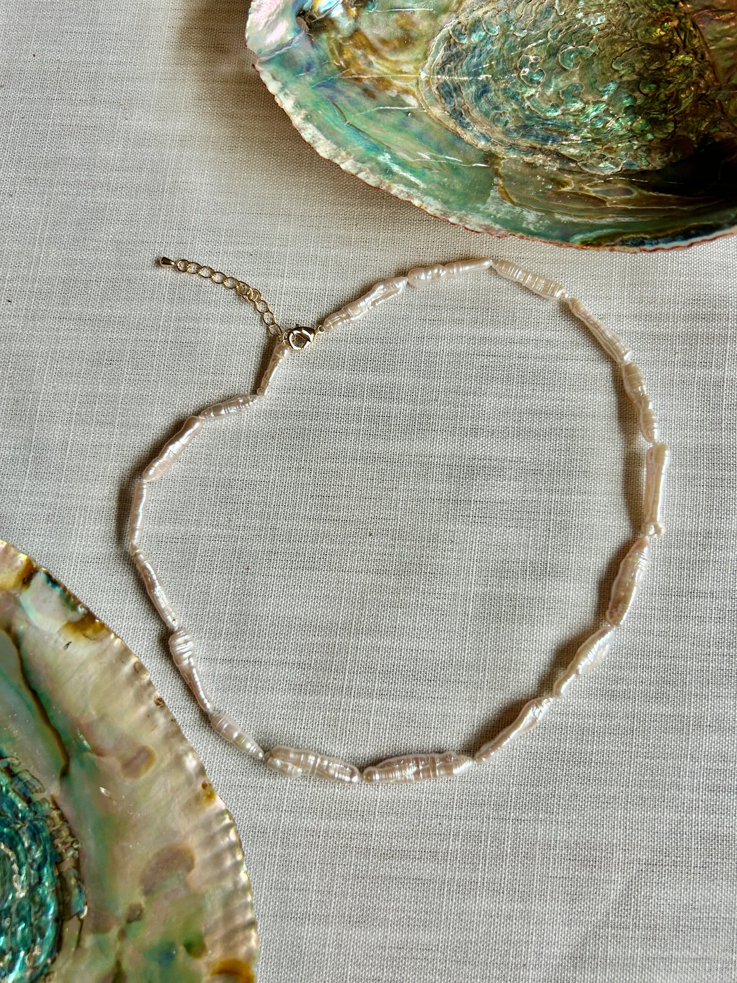Biwa Pearl Wedding Necklace