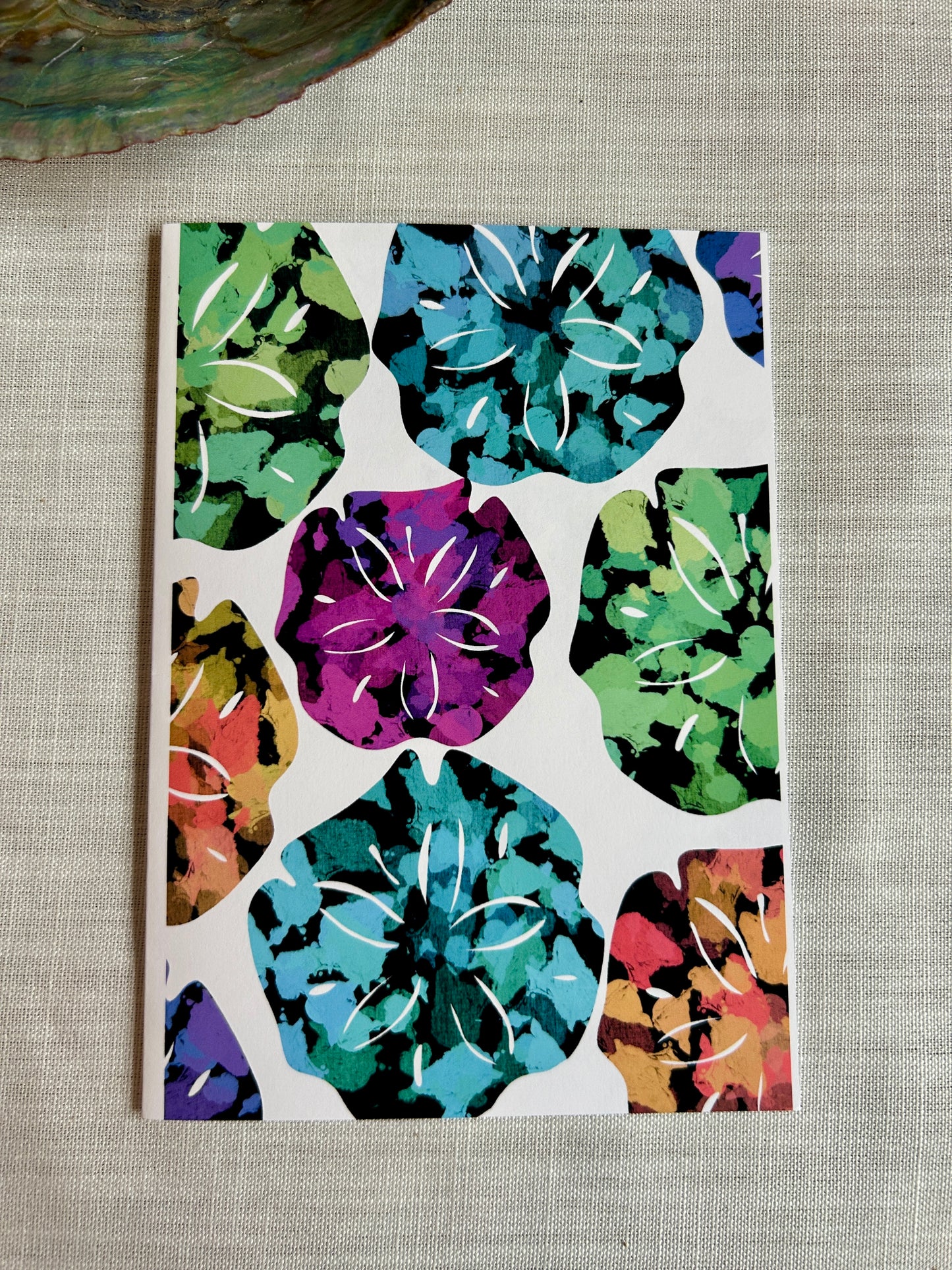 Sand Dollar Greeting Card – Coastal Marine Art Card 5x7
