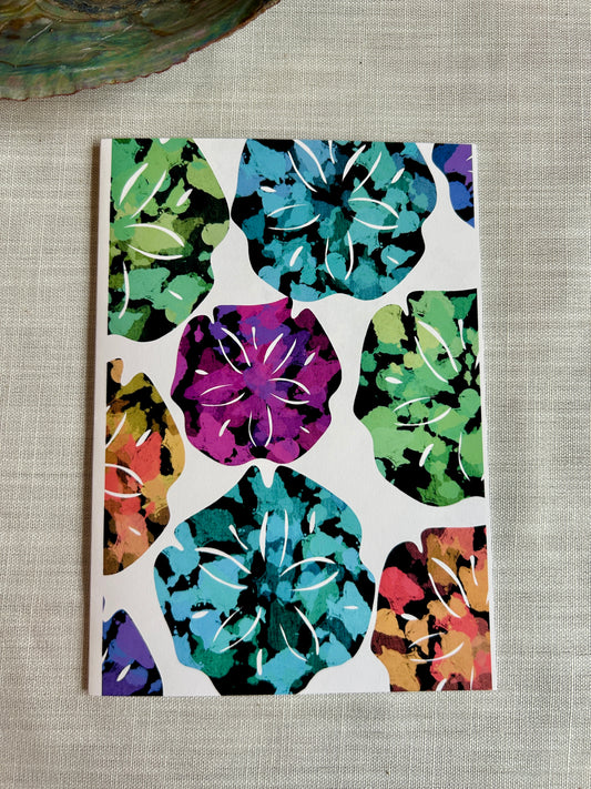 Sand Dollar Greeting Card – Coastal Marine Art Card 5x7