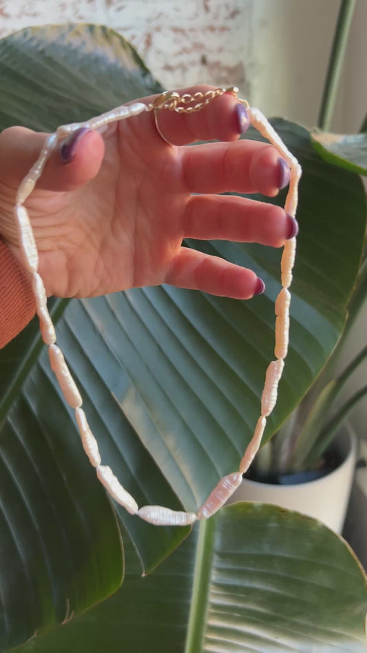 Wedding pearls (or not!) - Biwa necklace